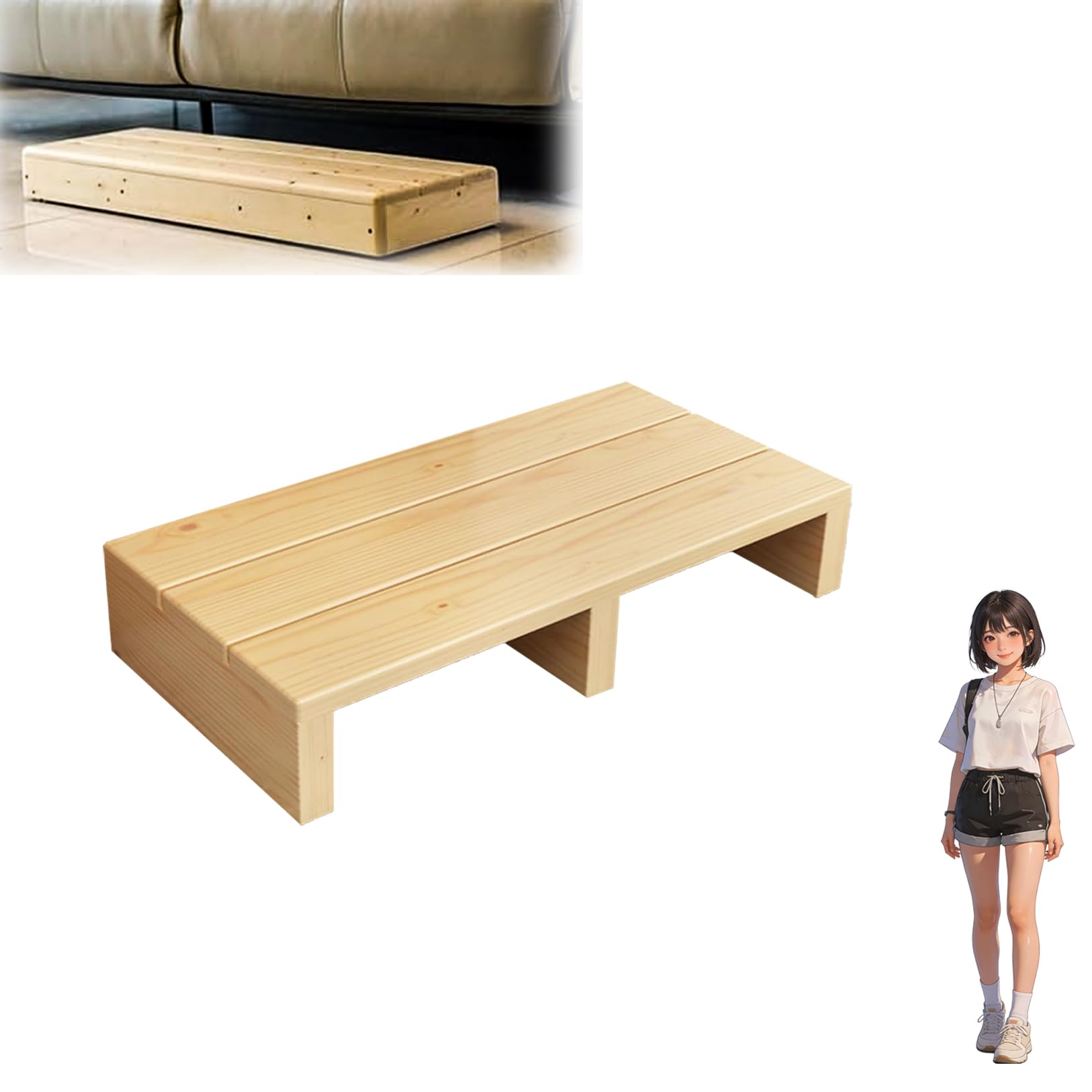 Amazon｜ZghTdxkN 100x30x20cm玄関 無垢材 段差 踏み台 脚立 足置き